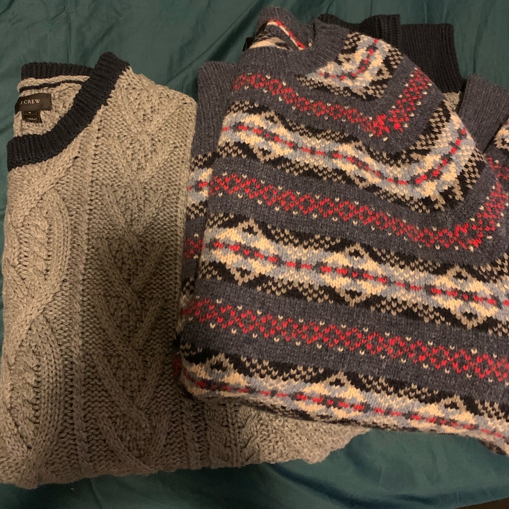 2 j crew men’s sweaters